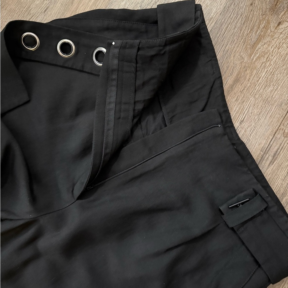 Sandro • Belted Wide Leg Cuffed Cropped Trousers - Picture 10 of 15